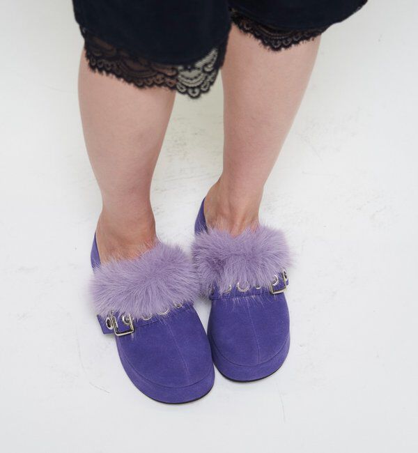  「【26AW LOOK掲載・WEB限定カラーあり】【SLOPPY】ファーベルトサボ」|ロングブーツ|