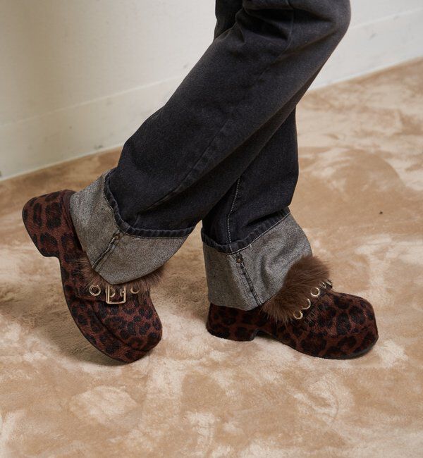  「【26AW LOOK掲載・WEB限定カラーあり】【SLOPPY】ファーベルトサボ」|ロングブーツ|