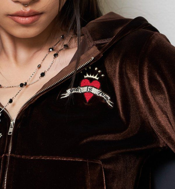  「【26AW LOOK掲載品番】ベロアインクドチビパーカー」|パーカー|