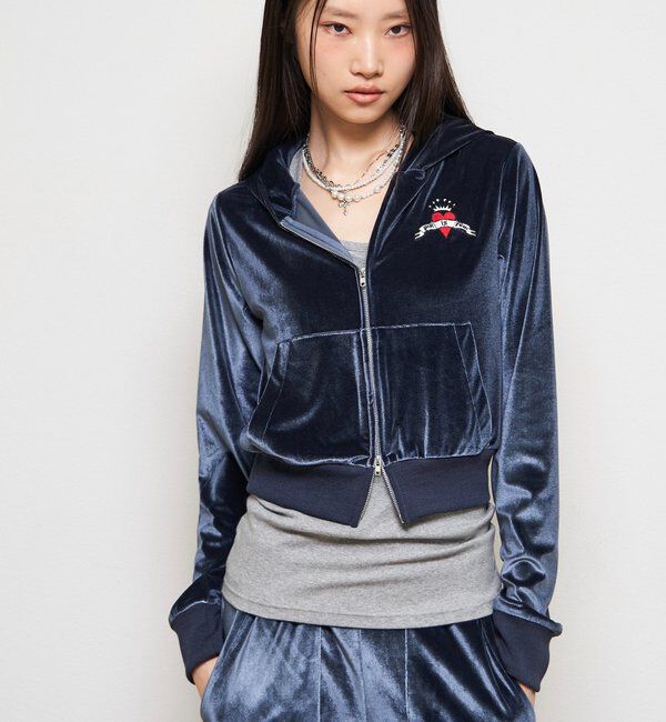  「【26AW LOOK掲載品番】ベロアインクドチビパーカー」|パーカー|