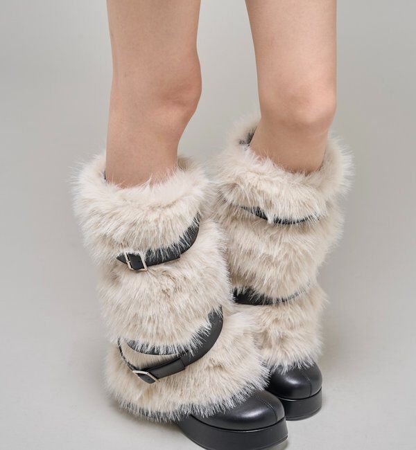  「【26AW LOOK掲載品番】【SLOPPY】  2wayファーブーツ」|ロングブーツ|