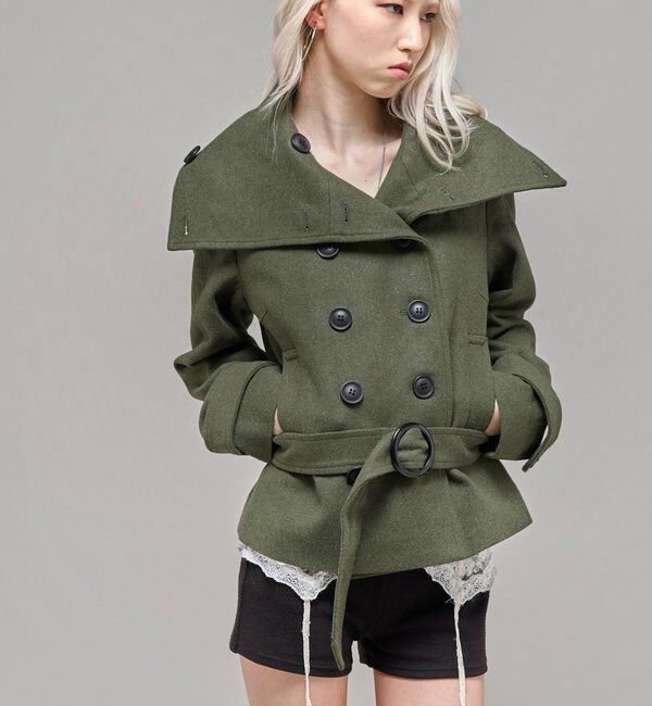  「【26AW LOOK掲載品番】ワイドカラーベルテッドPコート」|その他|