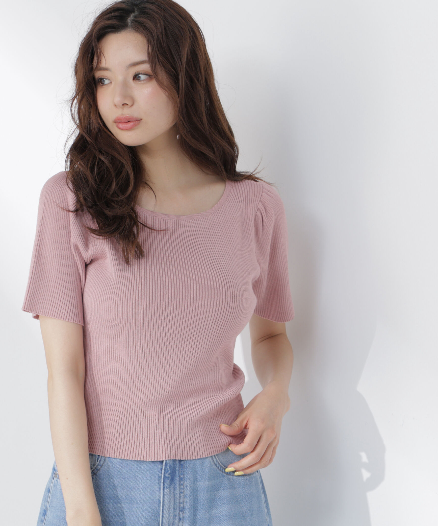 PROPORTION BODY DRESSING「前後2wayストラップラウンドリブニット」|ニット・セーター|