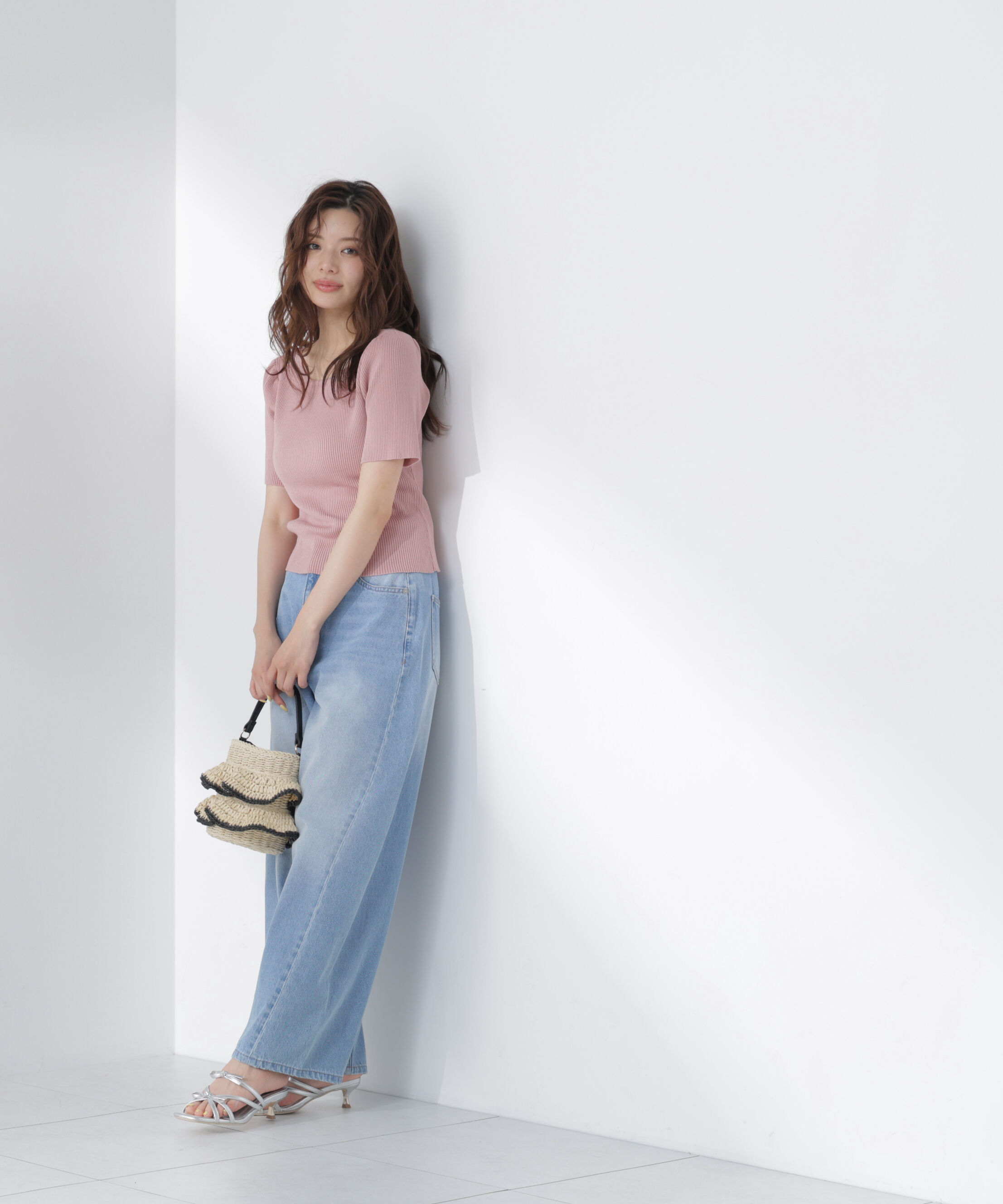 PROPORTION BODY DRESSING「前後2wayストラップラウンドリブニット」|ニット・セーター|
