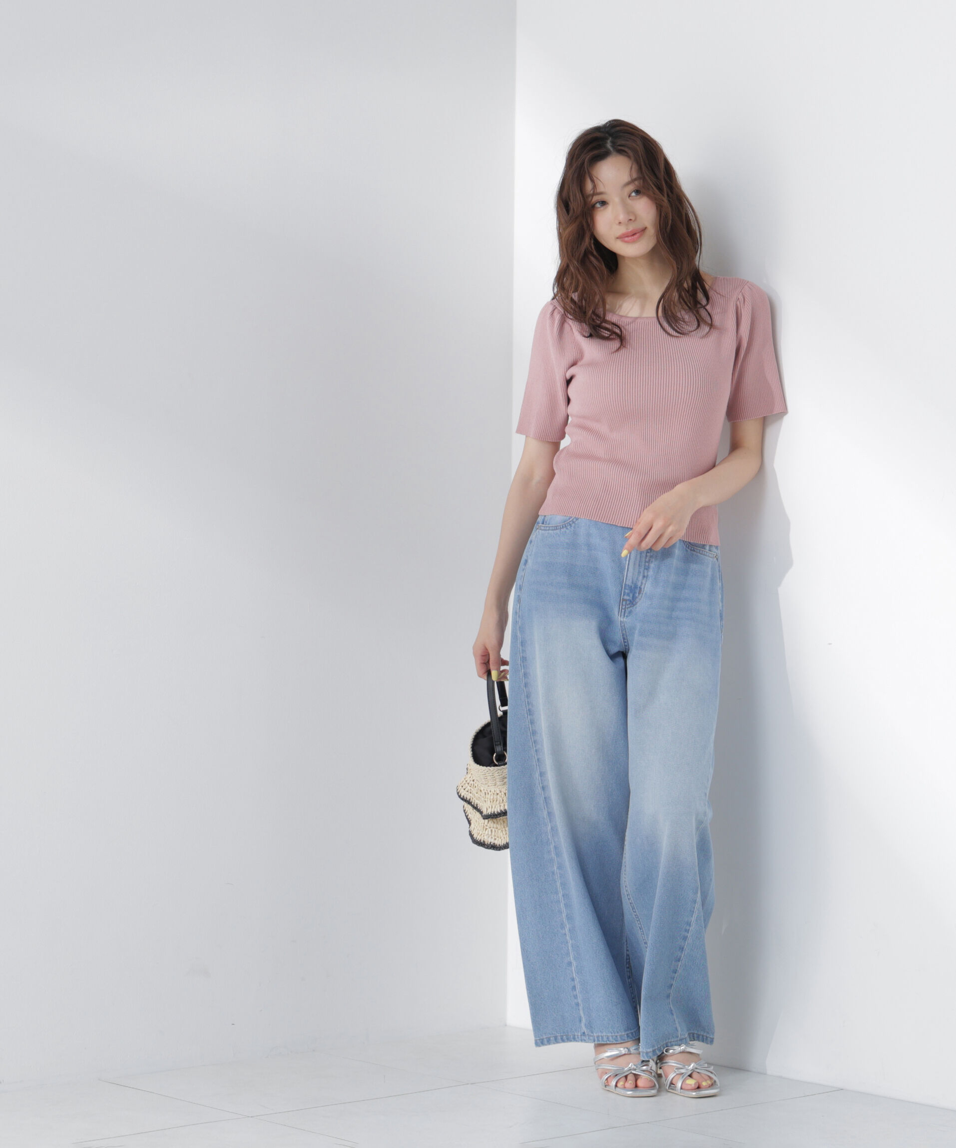 PROPORTION BODY DRESSING「前後2wayストラップラウンドリブニット」|ニット・セーター|