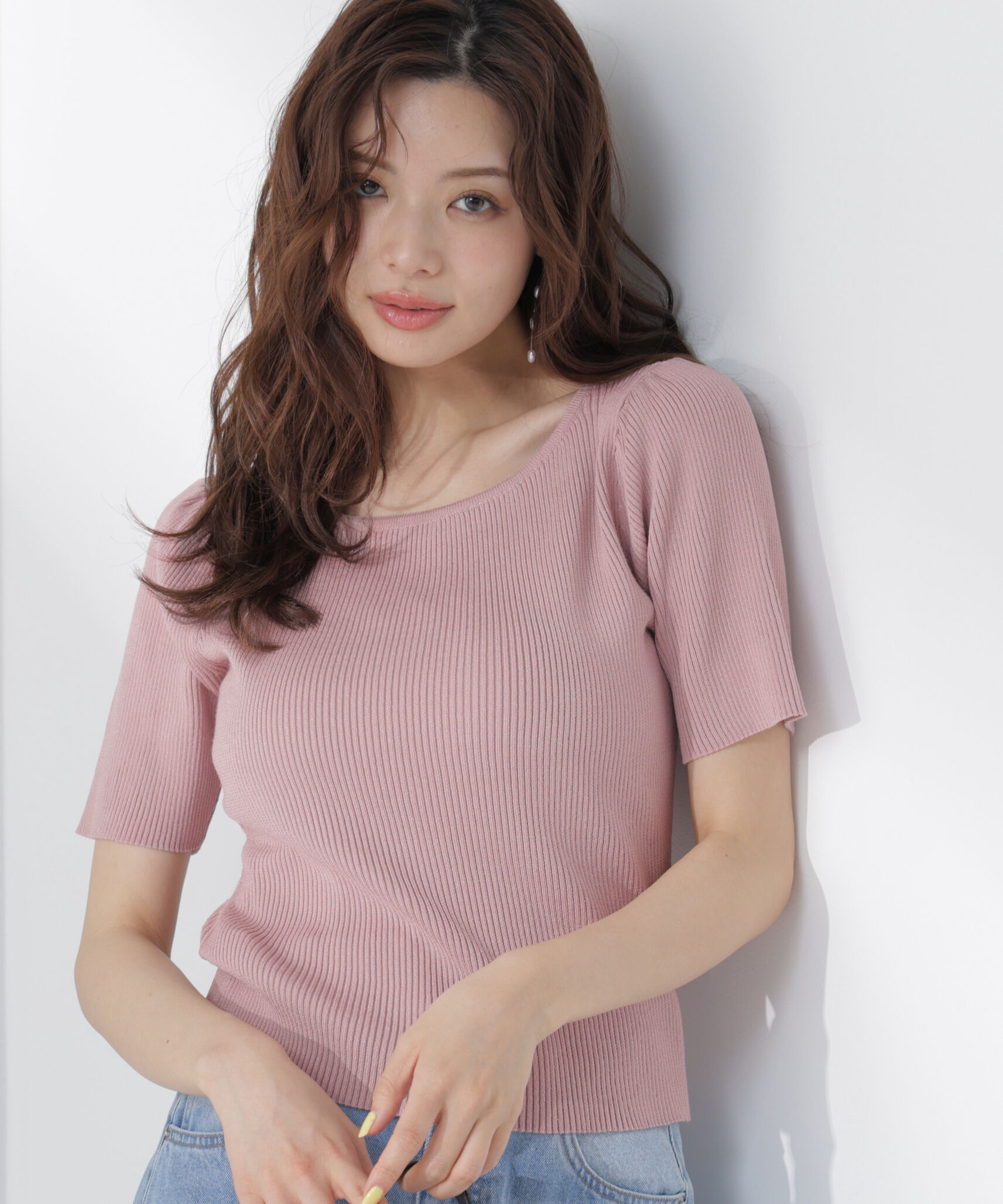 PROPORTION BODY DRESSING「前後2wayストラップラウンドリブニット」|ニット・セーター|