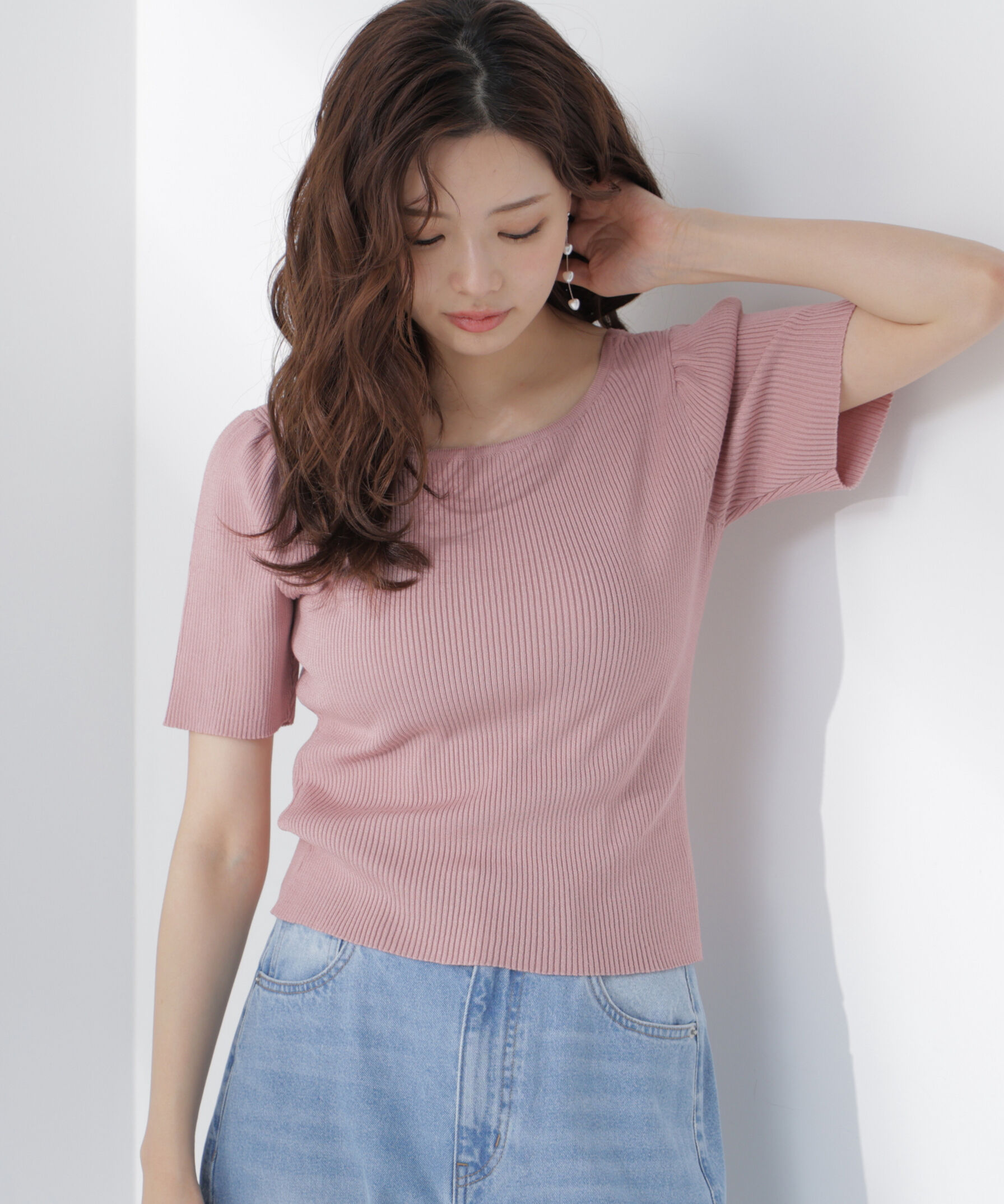 PROPORTION BODY DRESSING「前後2wayストラップラウンドリブニット」|ニット・セーター|