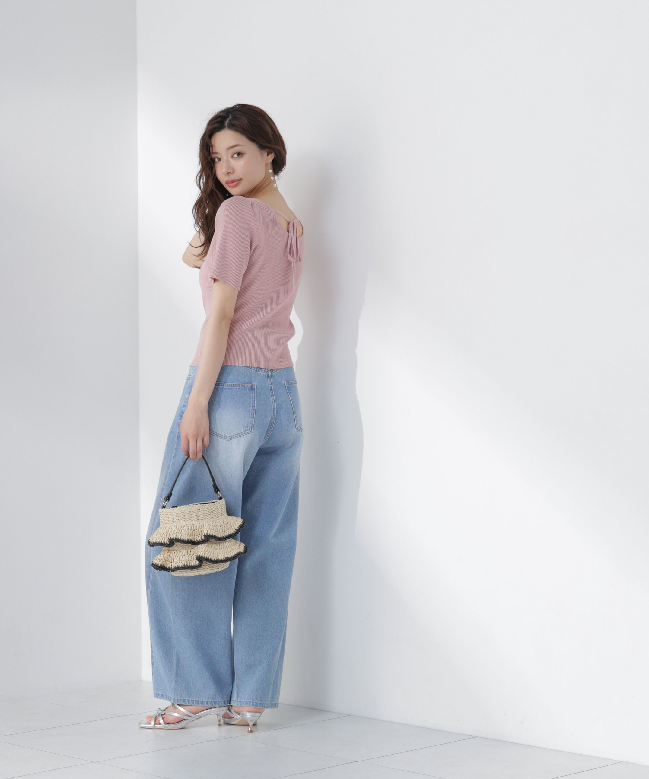 PROPORTION BODY DRESSING「前後2wayストラップラウンドリブニット」|ニット・セーター|