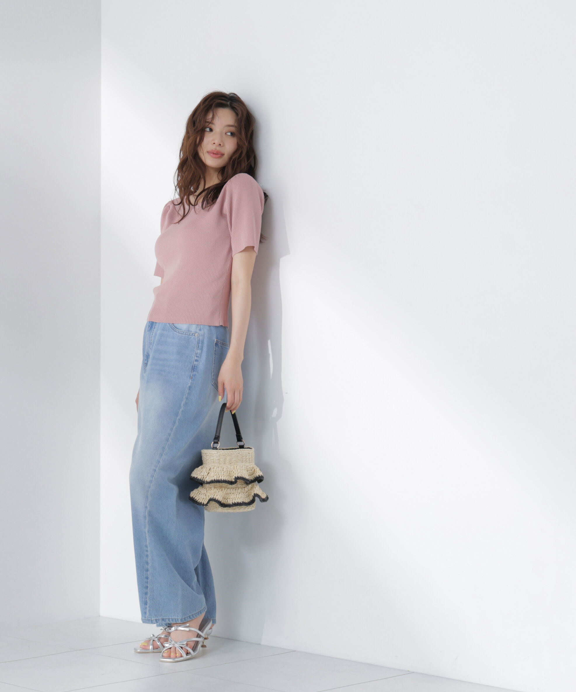PROPORTION BODY DRESSING「前後2wayストラップラウンドリブニット」|ニット・セーター|