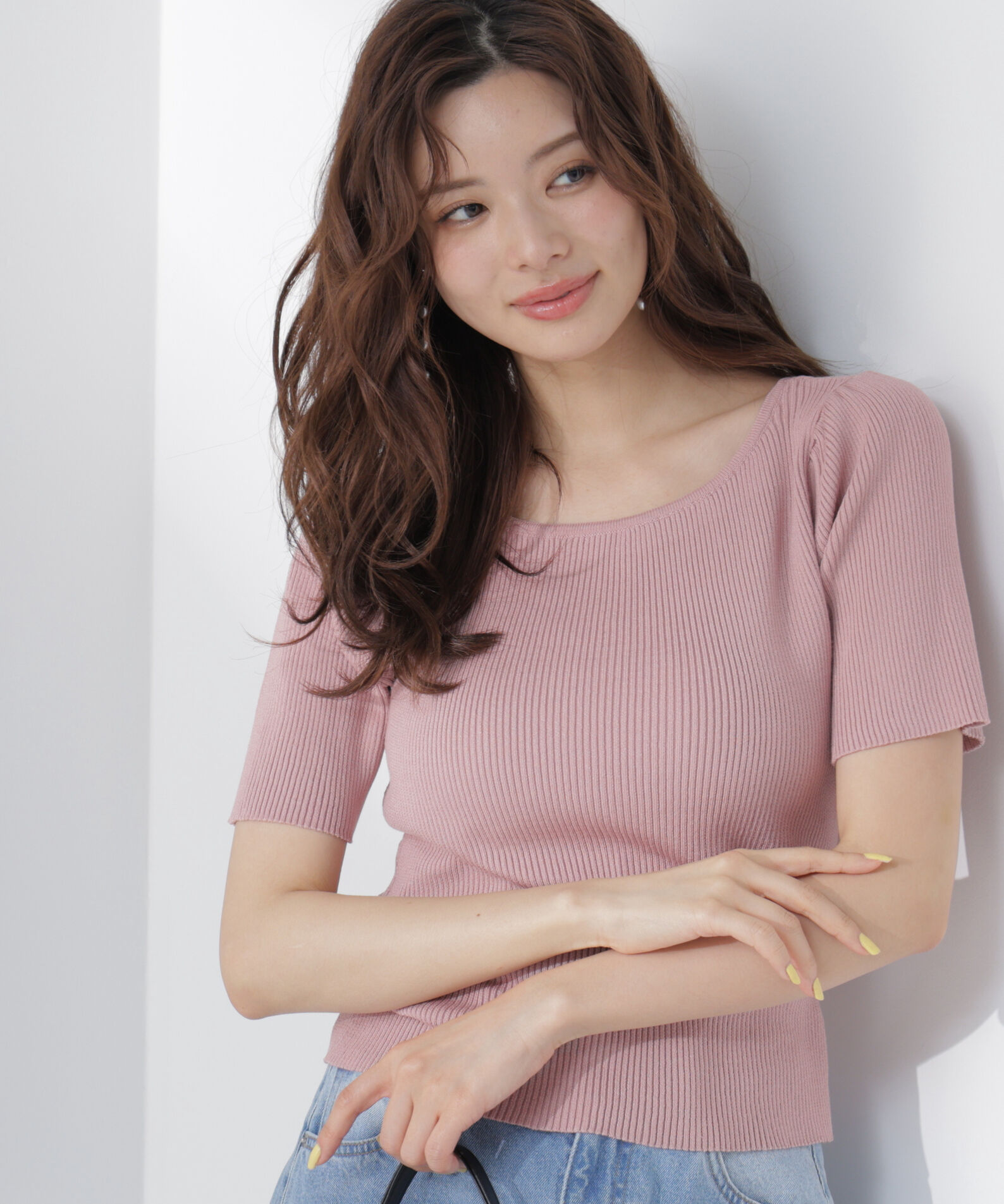 PROPORTION BODY DRESSING「前後2wayストラップラウンドリブニット」|ニット・セーター|