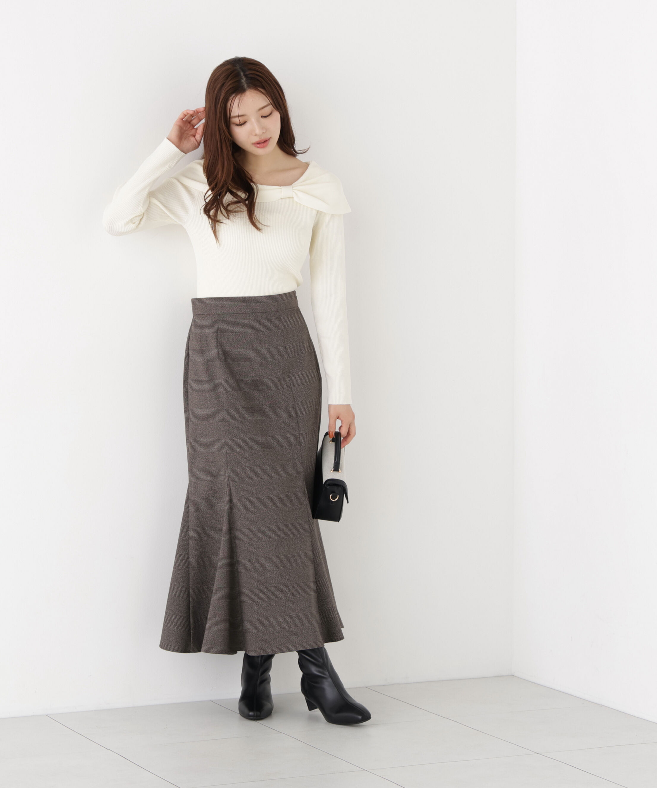 PROPORTION BODY DRESSING「Autumuマーメイドスカート」|スカート|ブラウン1