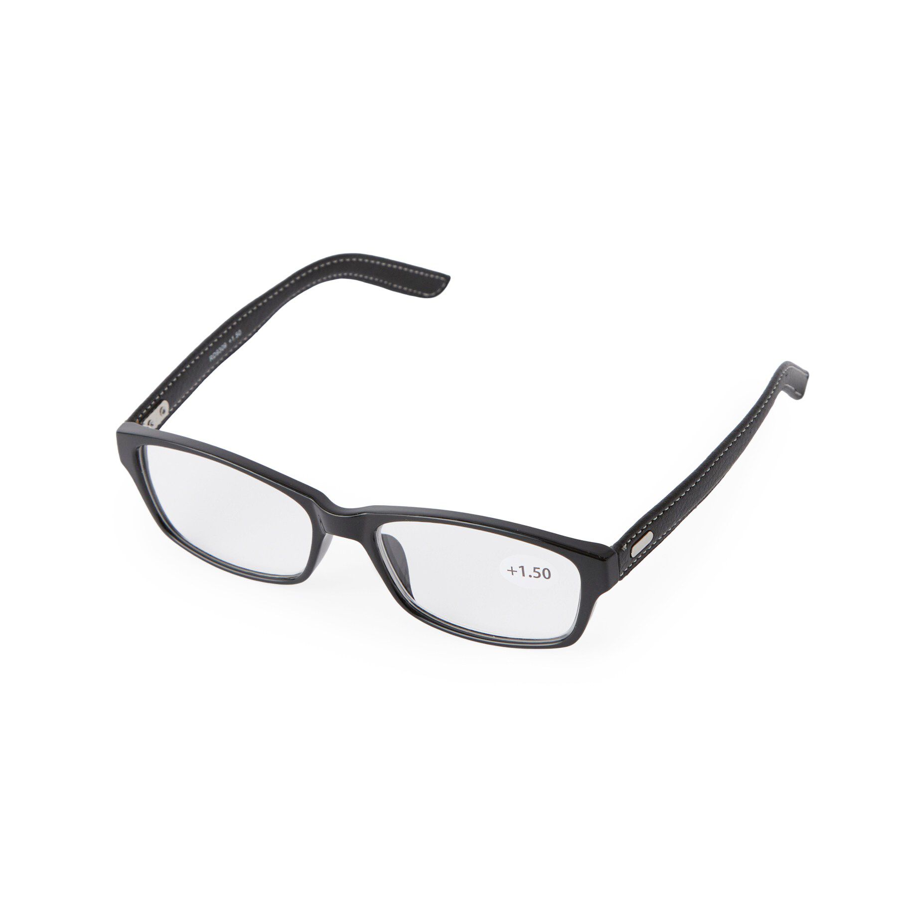 SHOO･LA･RUE「サイドテンプル合皮リーディンググラス（老眼鏡）」|メガネ|ブラック(019)