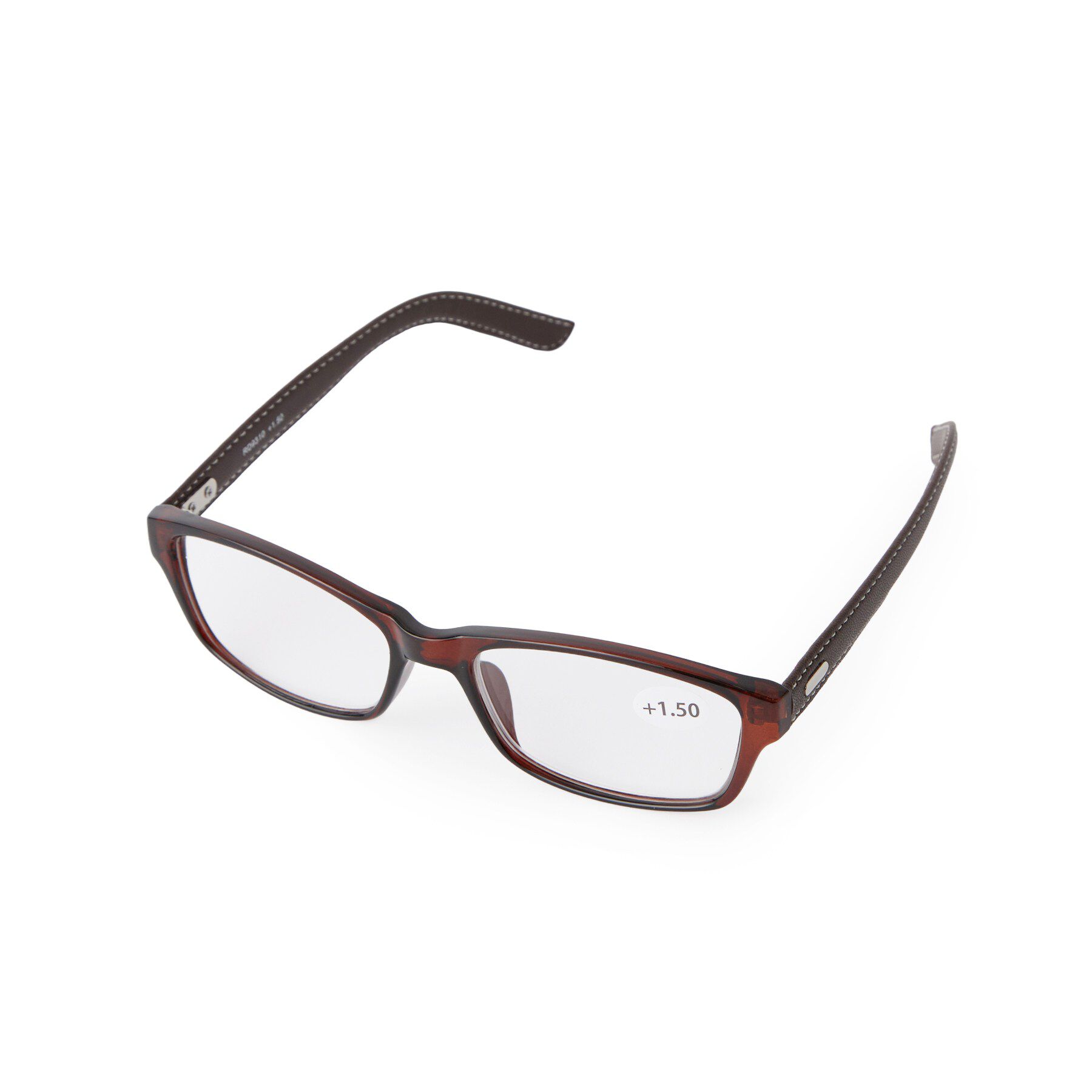 SHOO･LA･RUE「サイドテンプル合皮リーディンググラス（老眼鏡）」|メガネ|モカブラウン(042