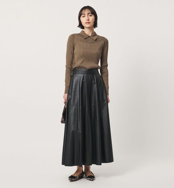 UNITED ARROWS「【別注】＜SLOANE＞ワイドリブ ポロニット」|Tシャツ・カットソー|