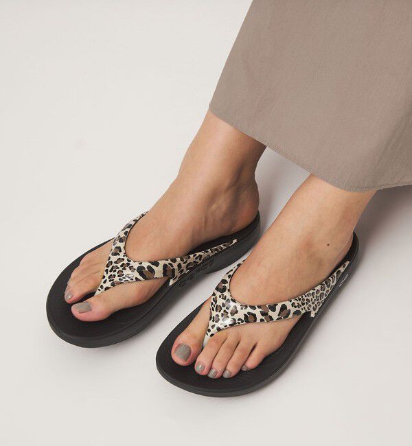 UNITED ARROWS green label relaxing「＜OOFOS＞Oolala レオパード / ウーララ」|サンダル|