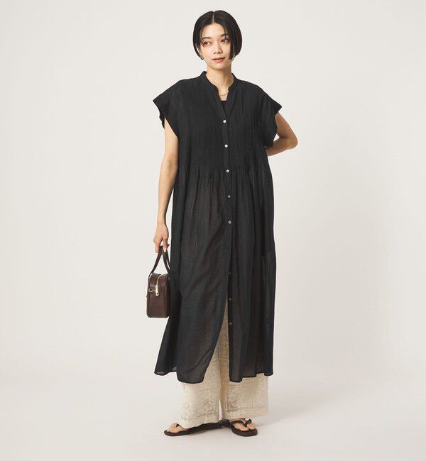 UNITED ARROWS green label relaxing「ピンタック ワンピース」|ワンピース|BLACK