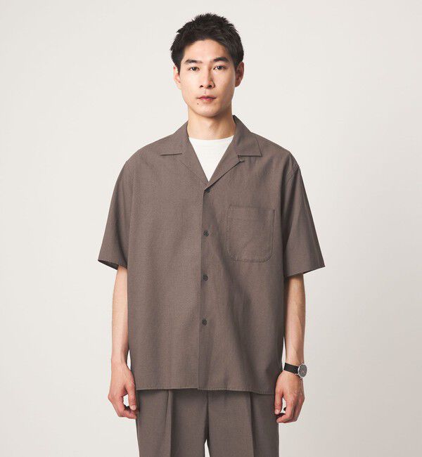 UNITED ARROWS green label relaxing「TR 和紙 オープンカラー 半袖 シャツ」|シャツ・ブラウス|MOCA