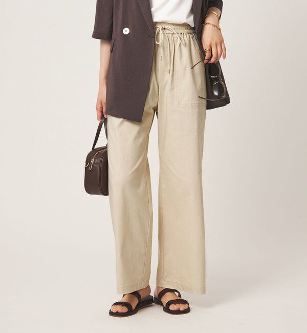 UNITED ARROWS green label relaxing「［size SHORT/TALLあり］オルマイ LI/MIX ベイカー パンツ 2」|その他|OFF WHITE