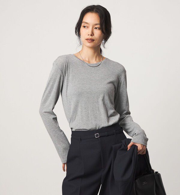UNITED ARROWS green label relaxing「シャイニーラメ クルーネック ロングスリーブ カットソー」|Tシャツ・カットソー|