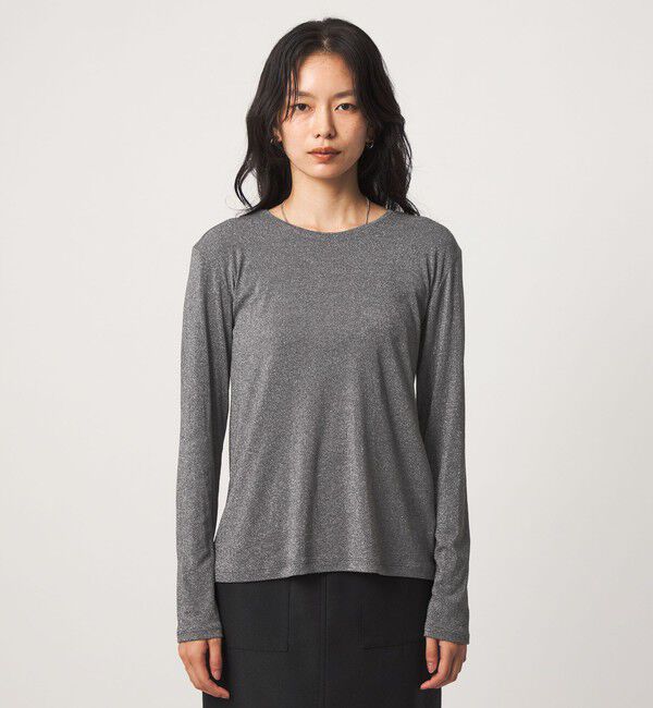 UNITED ARROWS green label relaxing「シャイニーラメ クルーネック ロングスリーブ カットソー」|Tシャツ・カットソー|