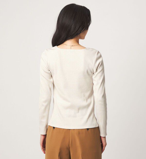 UNITED ARROWS green label relaxing「ブライトリブ スクエアネック ロングスリーブ カットソー」|Tシャツ・カットソー|
