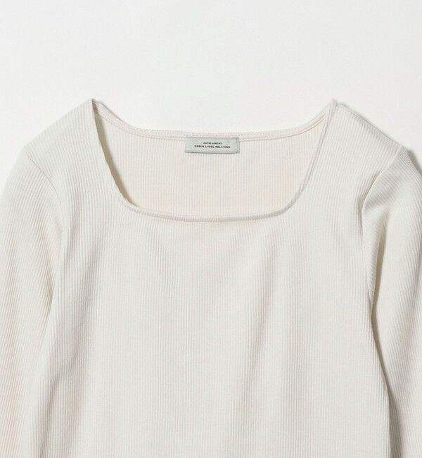 UNITED ARROWS green label relaxing「ブライトリブ スクエアネック ロングスリーブ カットソー」|Tシャツ・カットソー|