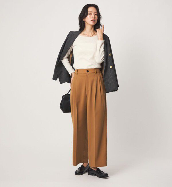UNITED ARROWS green label relaxing「ブライトリブ スクエアネック ロングスリーブ カットソー」|Tシャツ・カットソー|