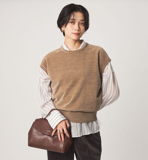 UNITED ARROWS green label relaxing「モール フレンチスリーブ プルオーバー ニット ウォッシャブル」|ニット・セーター|