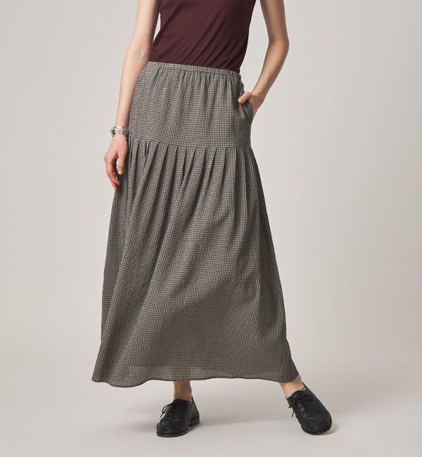 STEVEN ALAN「＜Steven Alan＞コットン サッカー タック ロング スカート」|スカート|MD.BROWN