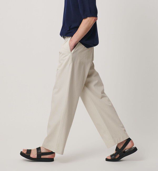 BEAUTY&YOUTH UNITED ARROWS「クール 2プリーツ チノ パンツ NO.10 接触冷感」|チノ|OFF WHITE