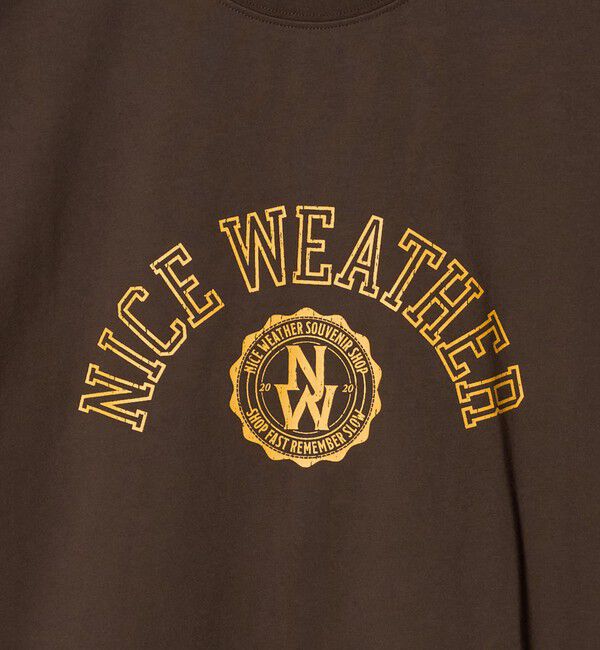 NICE WEATHER「＜NICE WEATHER＞ロゴプリント Tシャツ」|Tシャツ・カットソー|