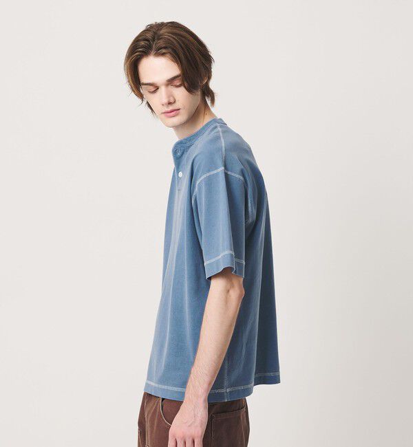 California General Store「＜Healthknit &times; CGS.＞2ボタン ヘンリーネック Tシャツ」|Tシャツ・カットソー|LT.BLUE