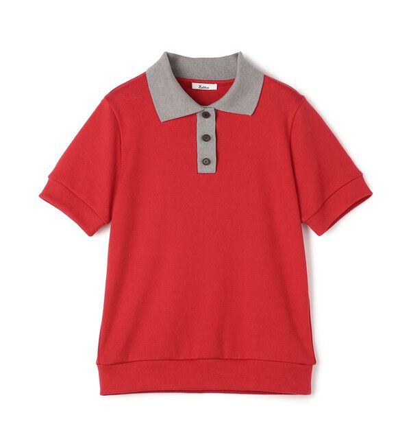 Edition「コットンモダール フライス ポロ」|ポロシャツ|35 レッド