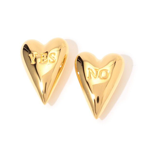 TOMORROWLAND GOODS「avgvst Yes-no Heart Studs ゴールドピアス」|ピアス|91 ゴールド