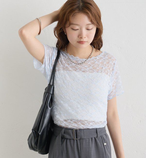  「レースメローフレンチT」|Tシャツ・カットソー|