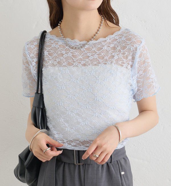  「レースメローフレンチT」|Tシャツ・カットソー|