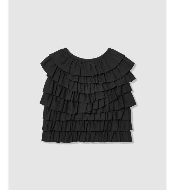 LOULOU WILLOUGHBY「【LOULOU WILLOUGHBY】フリルティアードプルオーバー」|Tシャツ・カットソー|