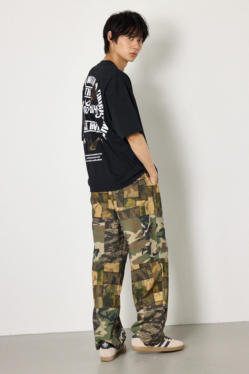 RODEO CROWNS「カモフラアップリケTシャツ」|Tシャツ・カットソー|
