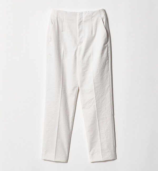 UNITED ARROWS「シャイニー スリム パンツ OFF WHITE ‐ストレッチ ウォッシャブル‐」|スラックス|