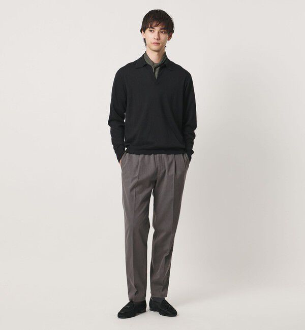 UNITED ARROWS「ツイル 2プリーツ キャロット パンツ」|チノ|