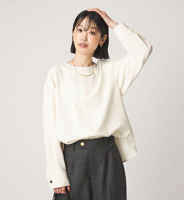 UNITED ARROWS green label relaxing「fleurie(フルリー) バック ボタン プルオーバー ブラウス」|シャツ・ブラウス|