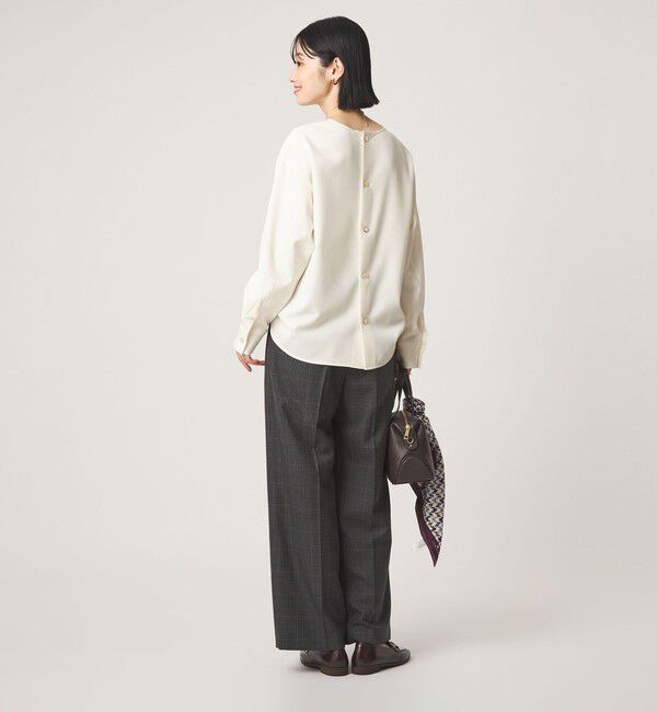 UNITED ARROWS green label relaxing「fleurie(フルリー) バック ボタン プルオーバー ブラウス」|シャツ・ブラウス|