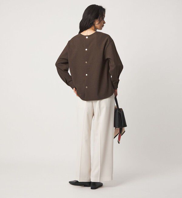 UNITED ARROWS green label relaxing「fleurie(フルリー) バック ボタン プルオーバー ブラウス」|シャツ・ブラウス|