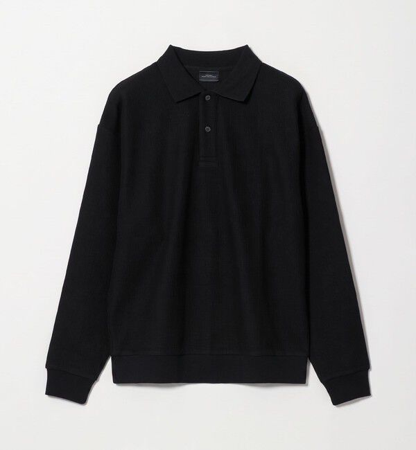 UNITED ARROWS green label relaxing「ワッフル 長袖 ポロシャツ」|ポロシャツ|BLACK