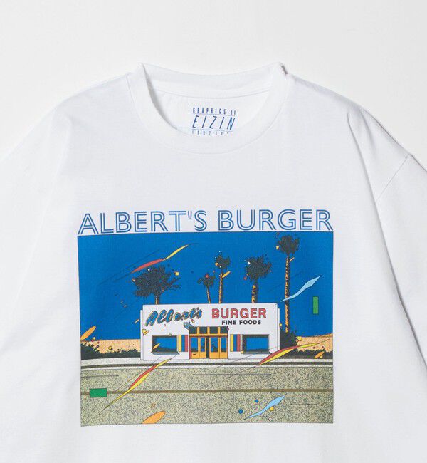 BEAUTY&YOUTH UNITED ARROWS「【別注】＜EIZIN SUZUKI＞ALBERT'S BURGER プリント Tシャツ」|Tシャツ・カットソー|