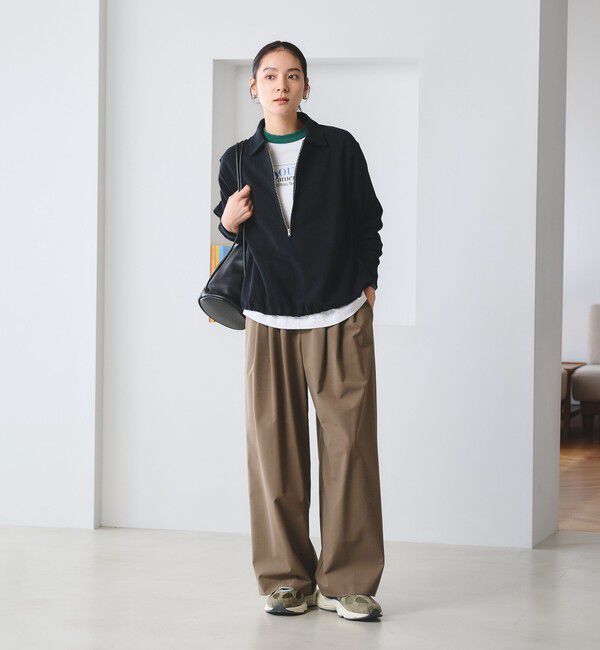 BEAUTY&YOUTH UNITED ARROWS「【WEB限定 Wardrobe DAILY MINIMAL】ダンボールジャージー ハーフジッププルオーバー」|Tシャツ・カットソー|