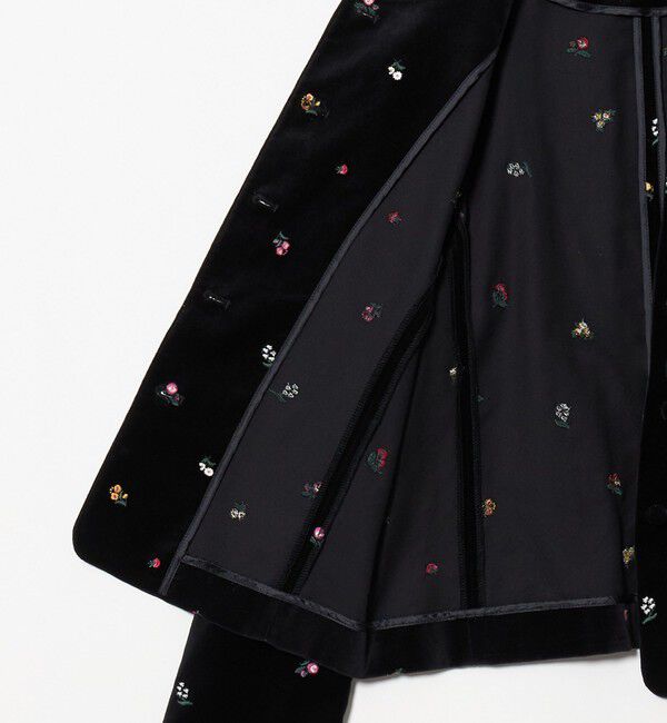 BEAUTY&YOUTH UNITED ARROWS「ベロア エンブロイダリー ノーカラージャケット」|ノーカラージャケット|