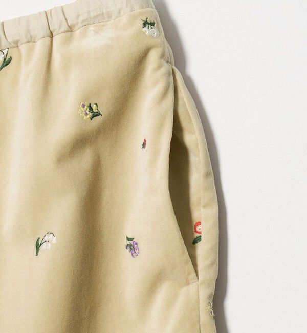BEAUTY&YOUTH UNITED ARROWS「ベロア エンブロイダリー イージーパンツ」|チノ|