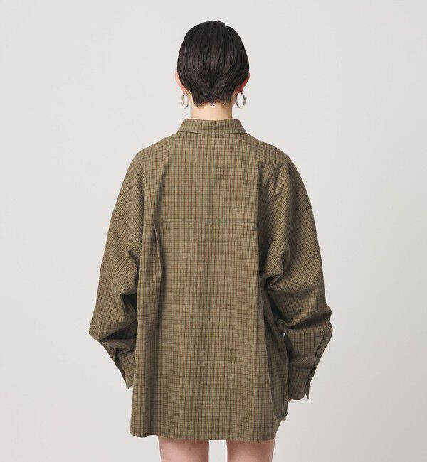 ER「＜ER＞チェック オーバーサイズ シャツ」|シャツ・ブラウス|