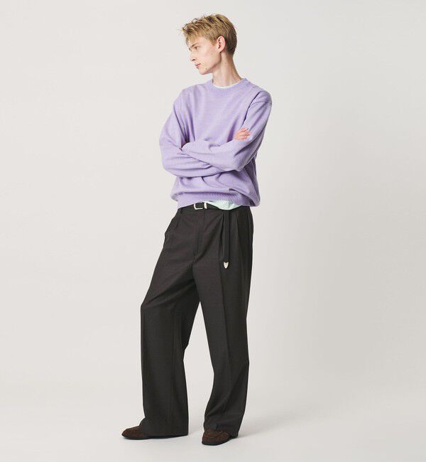 BEAUTY&YOUTH UNITED ARROWS「N/SUIT サキソニー 2プリーツ ワイド スラックス」|チノ|
